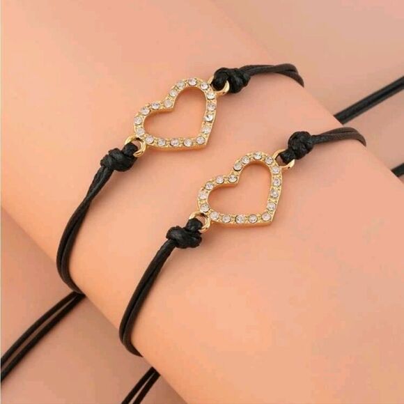 Rhinestone Heart 🤍 Bracelets - Picture 3 of 4